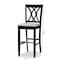 Baxton Studio Calista Grey Upholstered and Espresso Wood 2-Piece Bar Stool Set 167-10854 - alternate 9